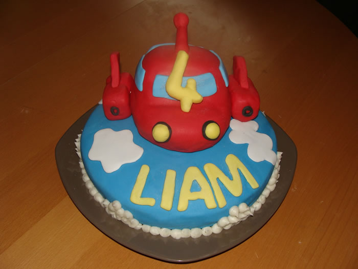 Le gâteau « fusée », pour l’anniversaire de Liam