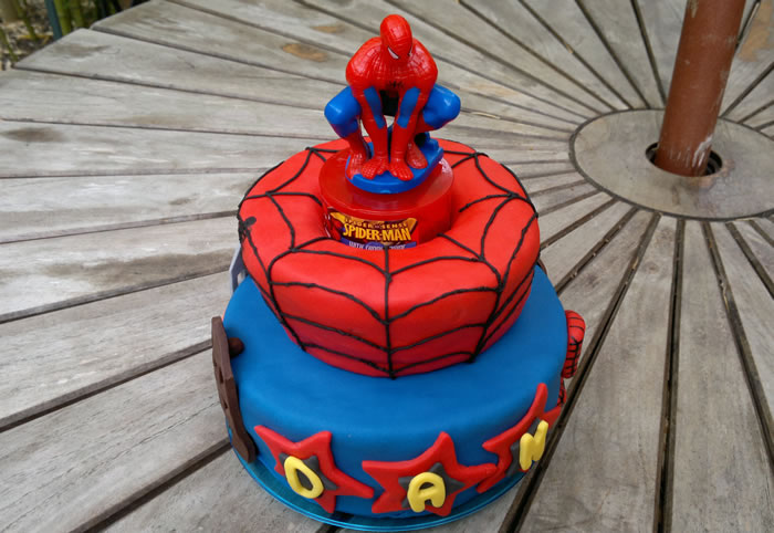 Le gâteau Spiderman pour Dan