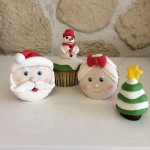 Cupcakes Noël, décor en sucre
