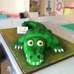 Gros crocodile 3D pour le baptême d'une petit croco